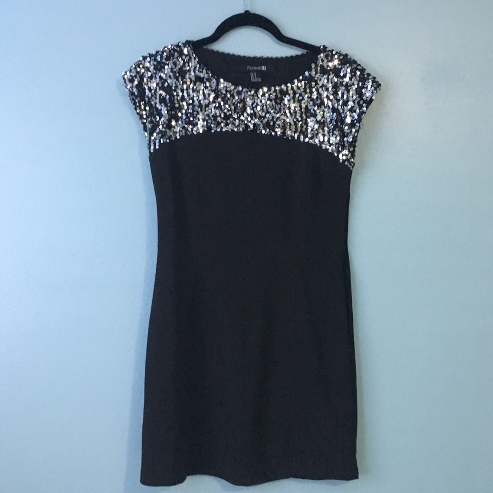 Black Sequined Party Dress (LBD)